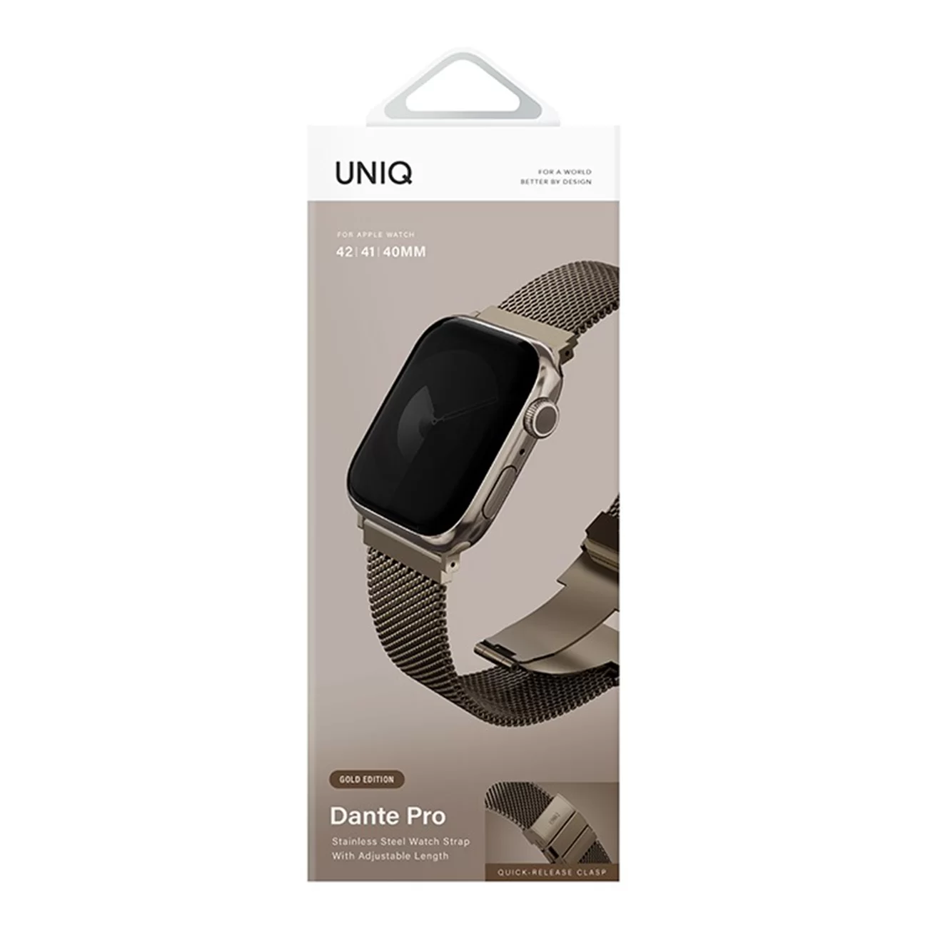Ремешок Uniq Dante Pro Mesh Steel Ember Gold для Apple Watch 40/41/42 мм Ремешок Uniq Dante Pro Mesh Steel Ember Gold для Apple Watch 40/41/42 мм