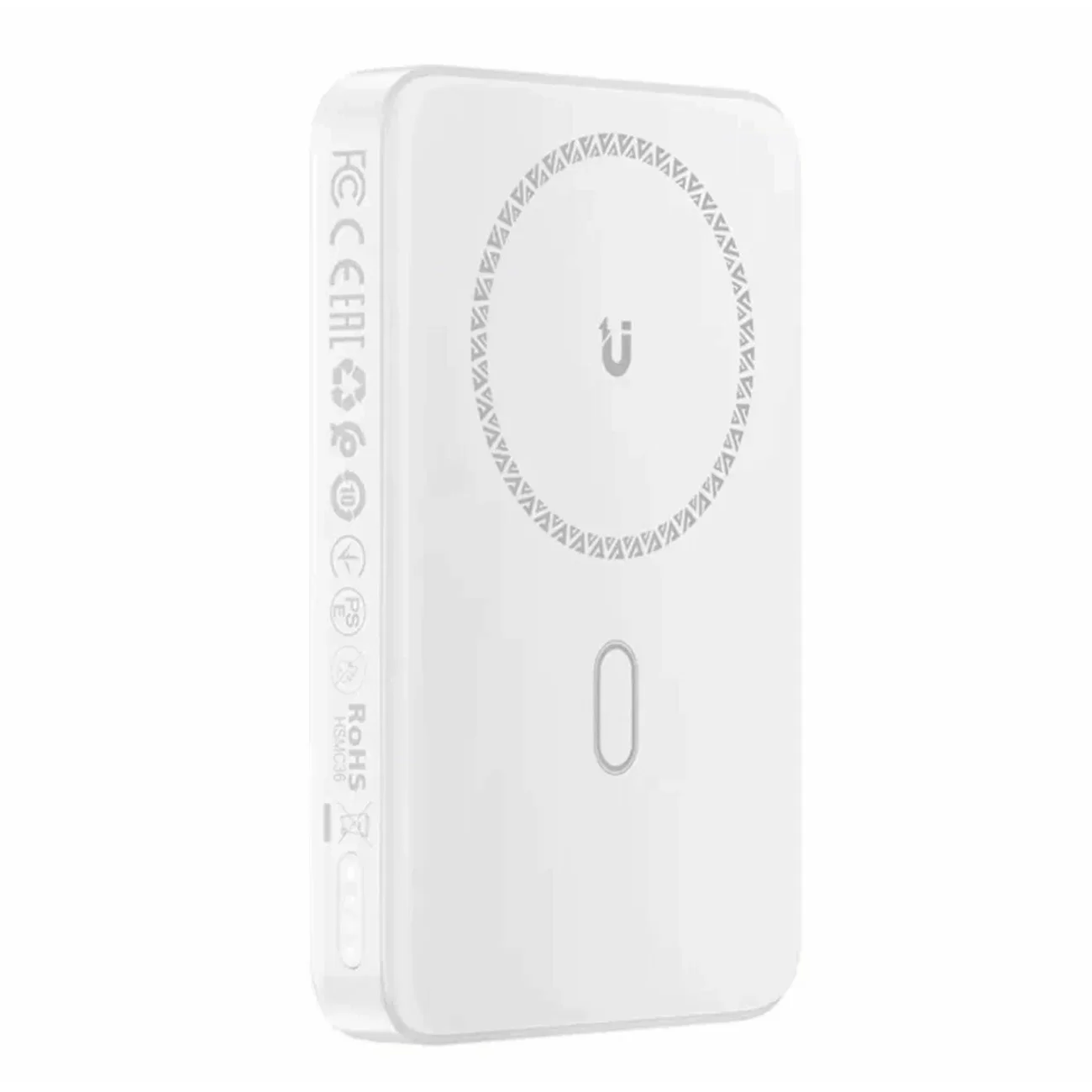 Портативный магнитный аккумулятор ACEFAS M6, 10000 мА·ч, беспроводная зарядка 20 Вт, PD, с подставкой, белый