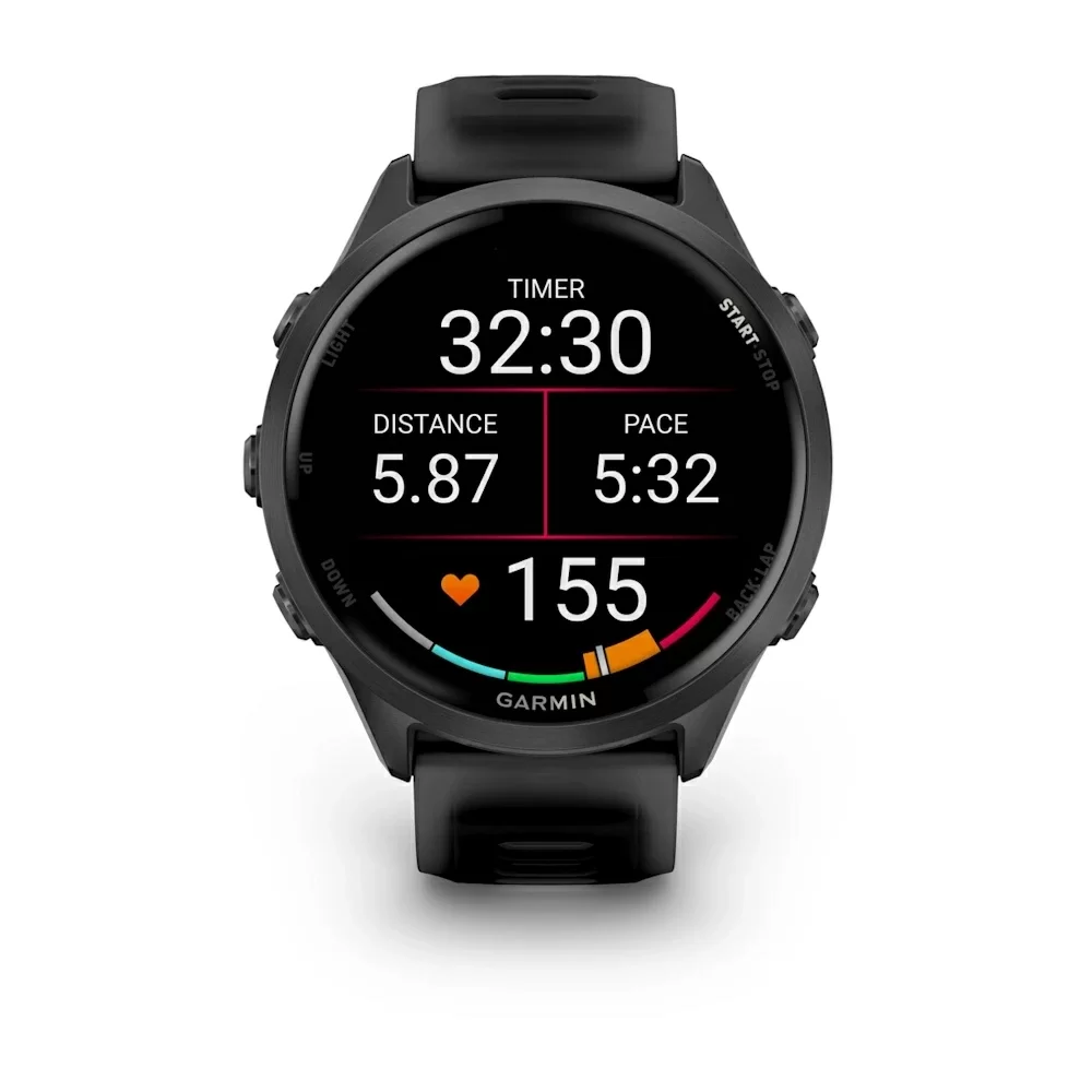 Спортивные часы Garmin Forerunner 570, 42 мм, Slate Gray Aluminum Translucent Black / Black / Translucent Indigo (Черный)