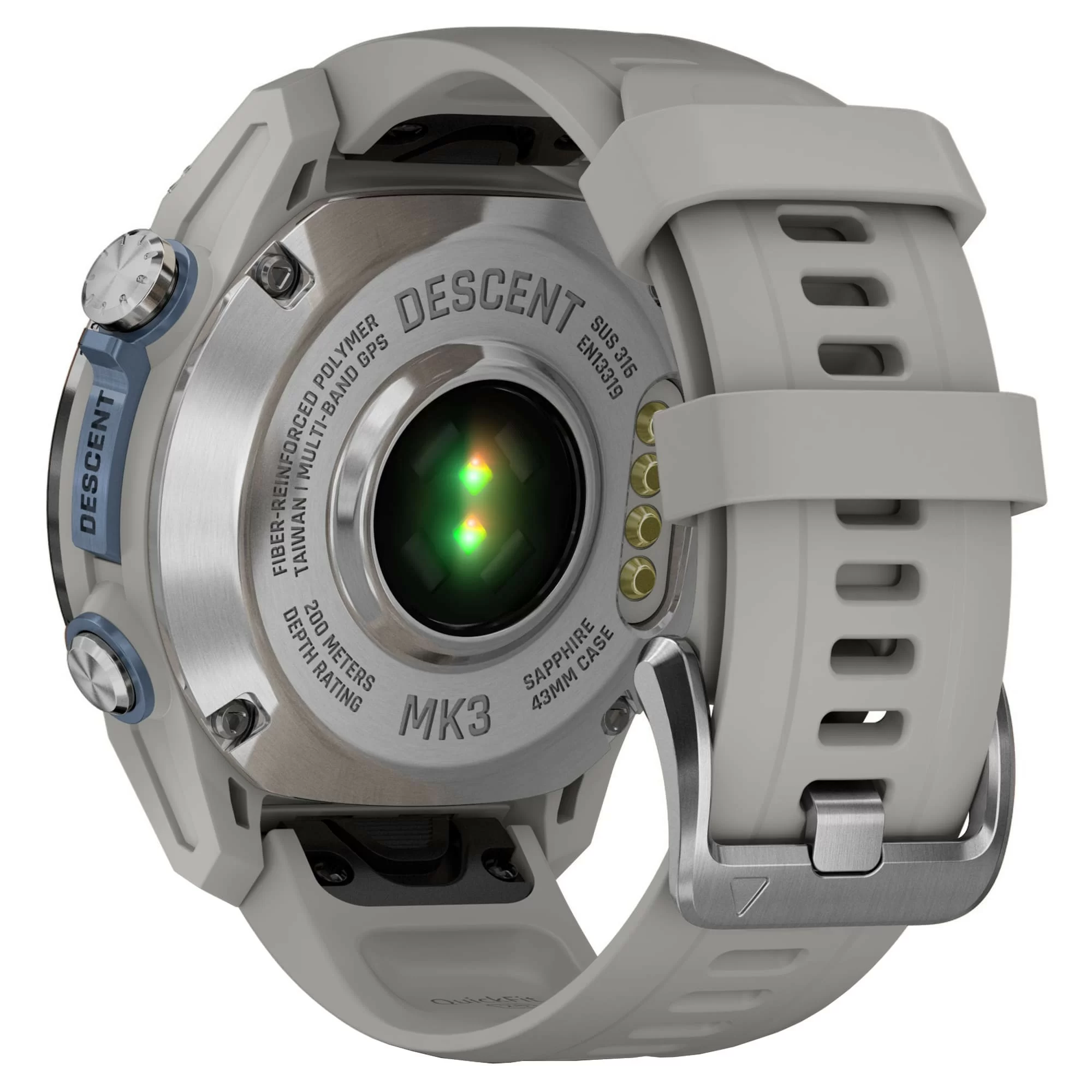 Дайвинг-компьютер Garmin Descent Mk3, 43 мм (Stainless Steel / нержавеющая сталь, Fog Gray Silicone Band / силиконовый ремешок туманно-серый) Дайвинг-компьютер Garmin Descent Mk3, 43 мм (Stainless Steel / нержавеющая сталь, Fog Gray Silicone Band / силиконовый ремешок туманно-серый)