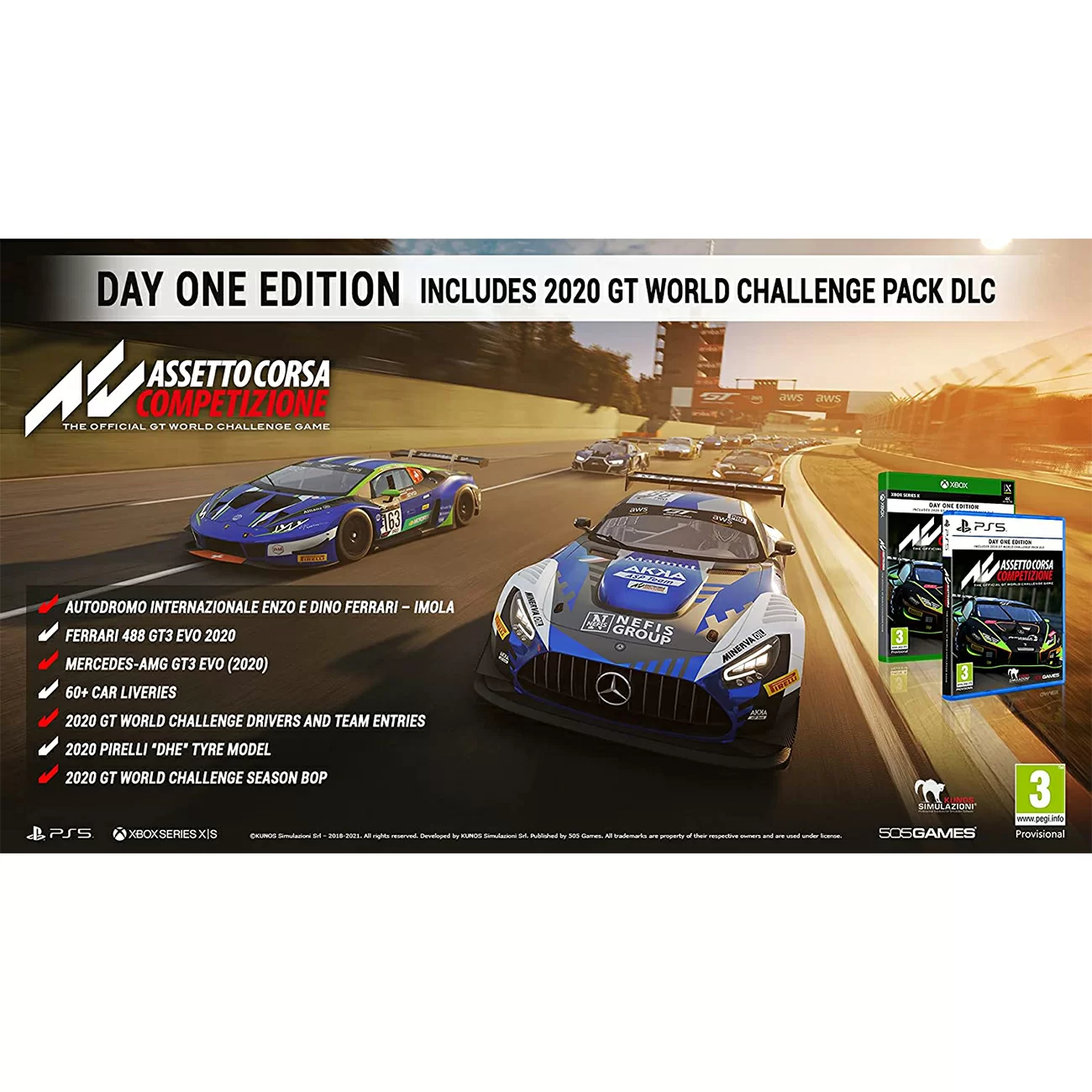 Игра: Asseto Corsa Competizione Edition (PS5, русские субтитры) Игра: Asseto Corsa Competizione Edition (PS5, русские субтитры)