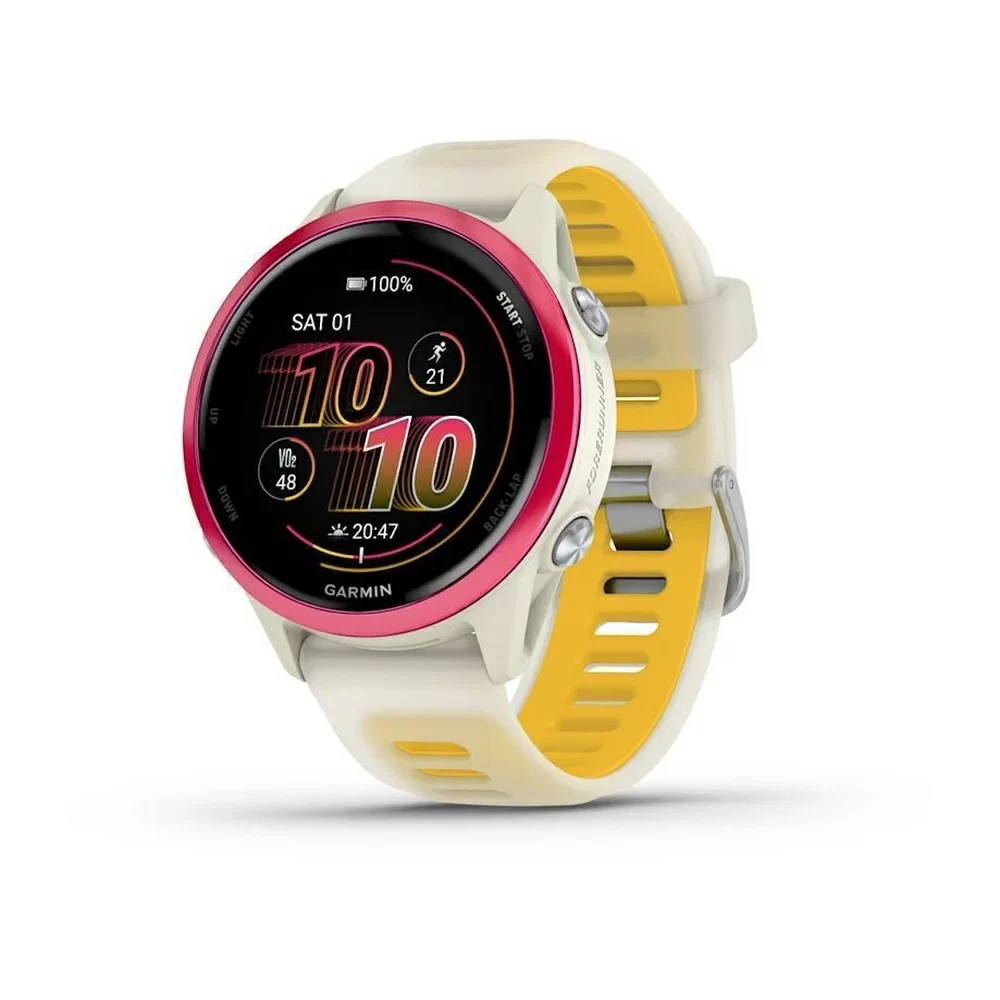 Спортивные часы Garmin Forerunner 570, 42 мм, Raspberry Aluminum Translucent Bone / Mango (Красный манго)