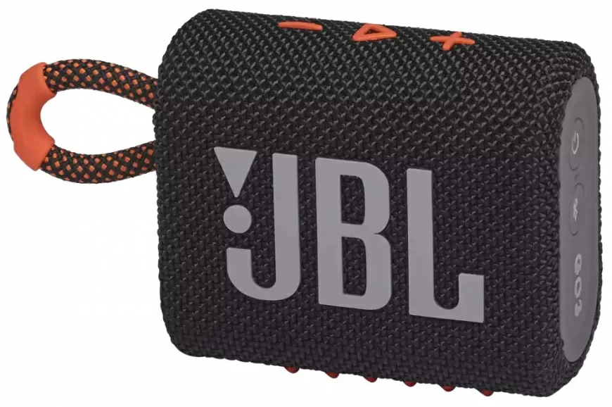 Портативная акустика JBL Go 3, чёрно-оранжевый