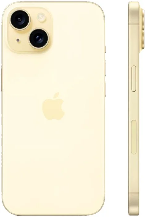 Смартфон Apple iPhone 15, Dual eSIM, 512 ГБ, желтый