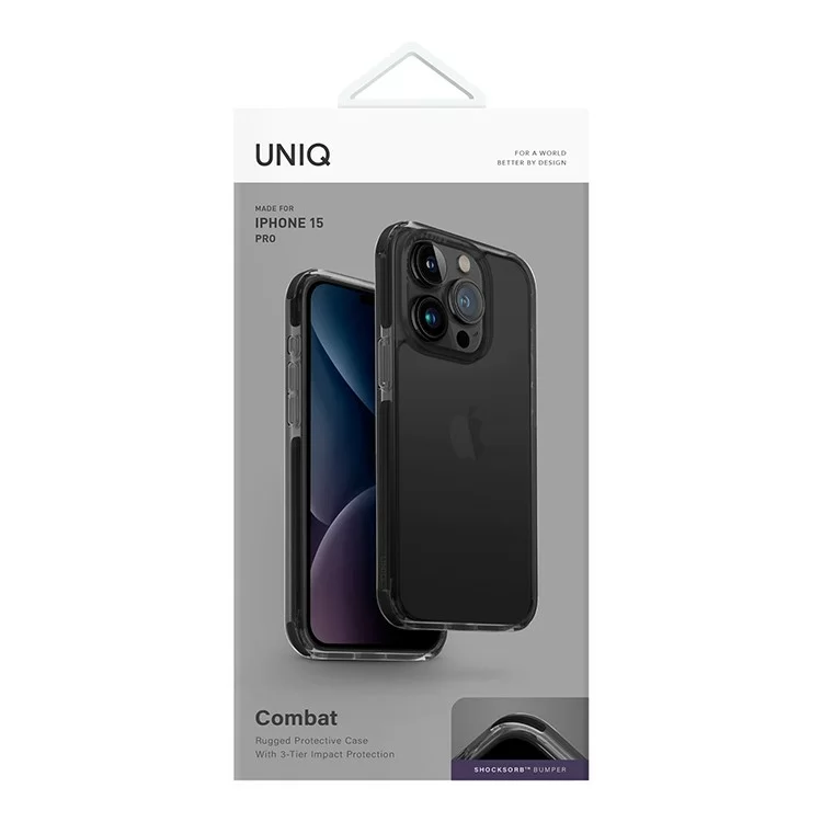 Чехол Uniq Combat для iPhone 15 Чёрный Чехол Uniq Combat для iPhone 15 Чёрный