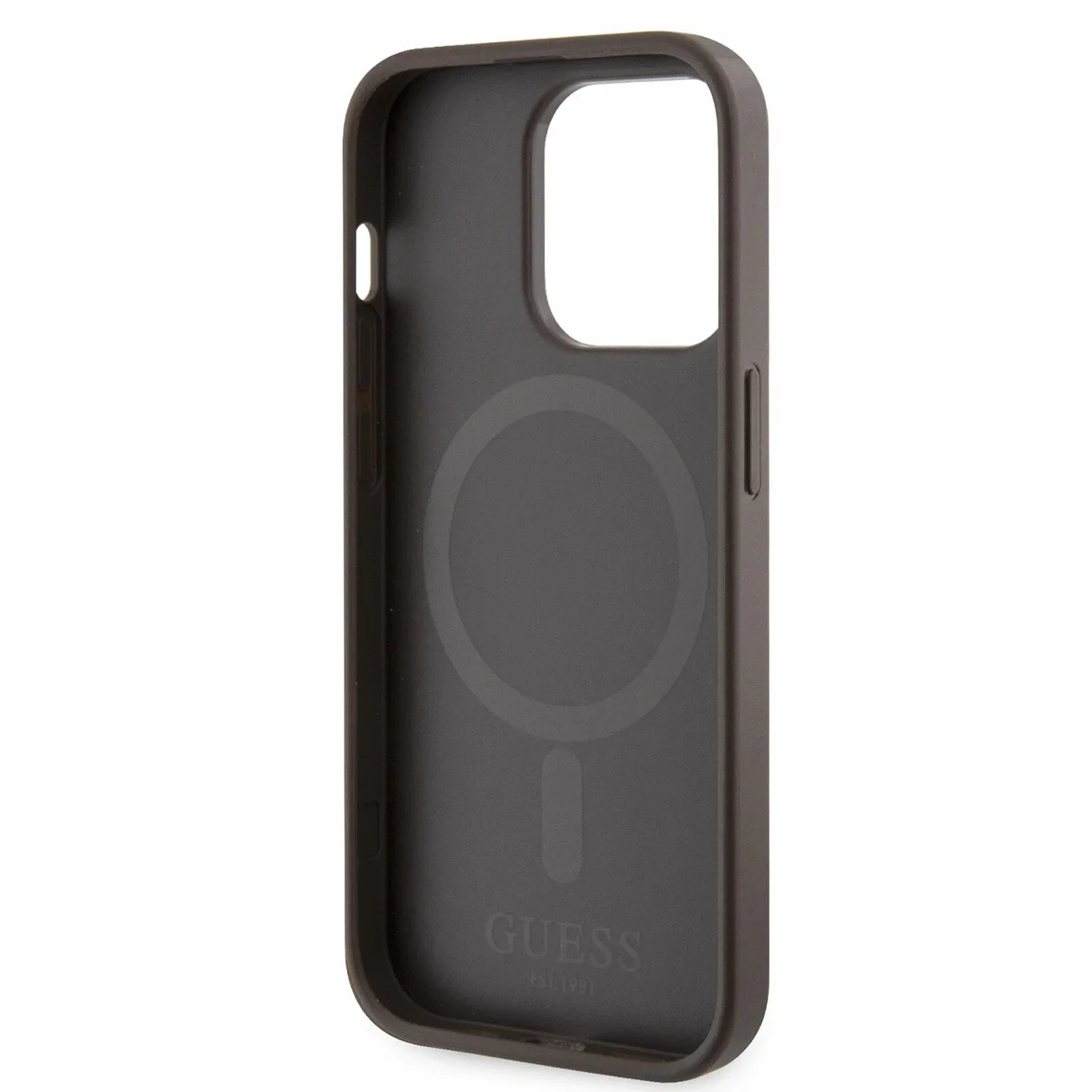 Чехол Guess PU 4G Stripes Hard Brown (MagSafe) для iPhone 15 Pro Max