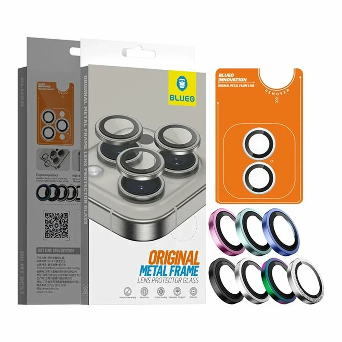 Защитное стекло BlueO Camera Lens Armor Aluminum Green для iPhone 16/16 Plus