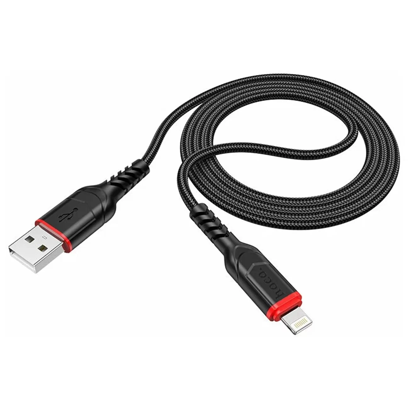 Кабель Hoco X59 Victory, USB-A — Lightning, 1 м, чёрный