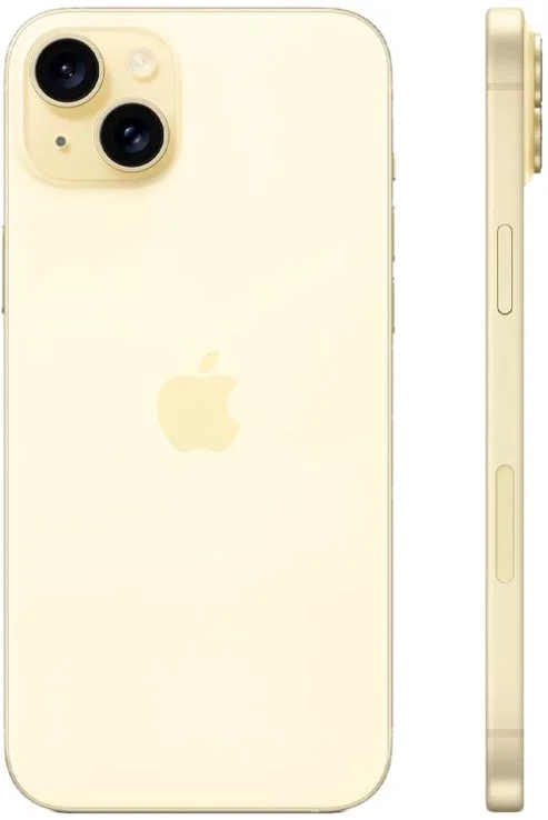 Смартфон Apple iPhone 15 Plus, Dual nano SIM, 512 ГБ, желтый