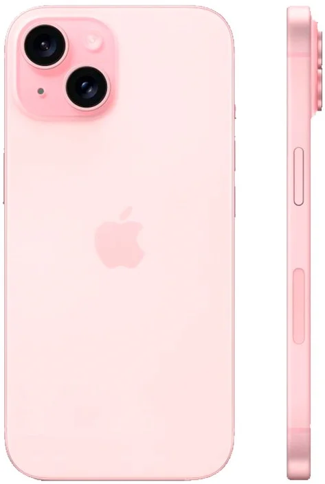 - Смартфон Apple iPhone 15, Dual nano SIM, 128 ГБ, розовый