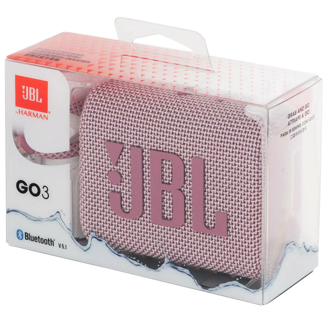 Портативная акустика JBL Go 3, розовый Портативная акустика JBL Go 3, розовый
