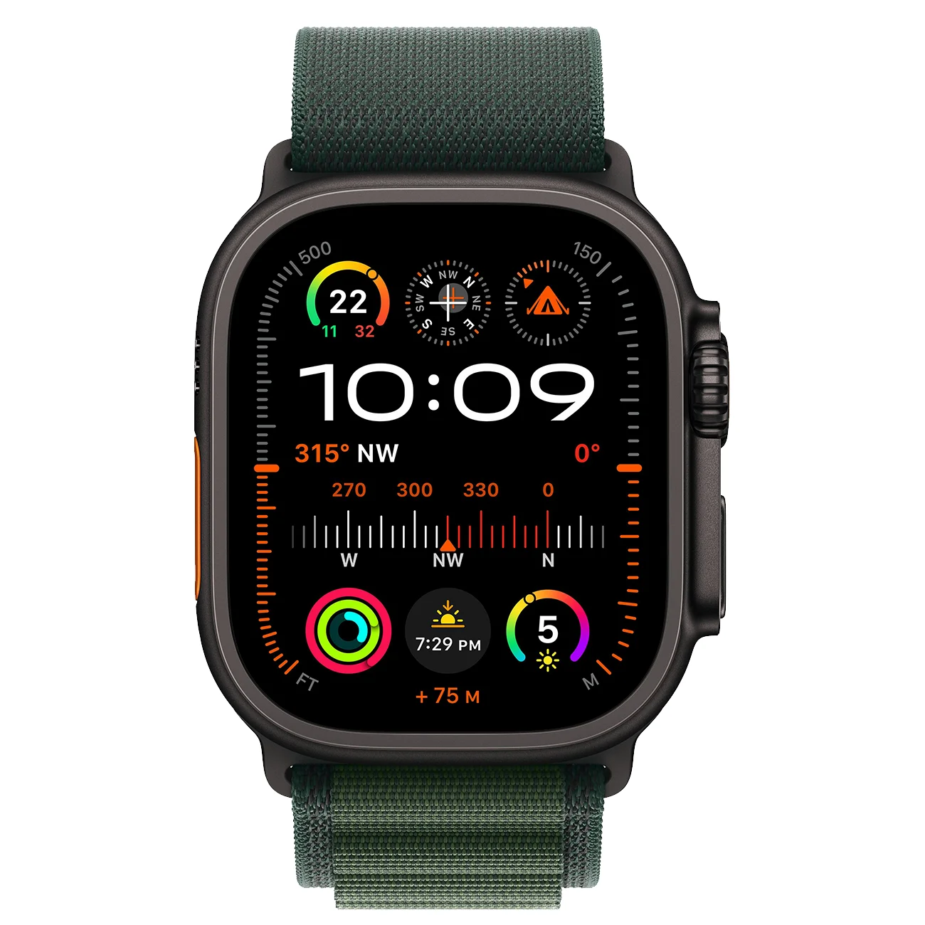 Умные часы Apple Watch Ultra 2 Black Tiatanium, Alpine Loop, Dark Green, 49 мм