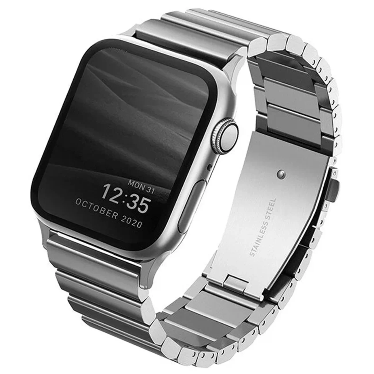 Ремешок Uniq Strova Link Steel Silver для Apple Watch 44/45/46/49 мм Ремешок Uniq Strova Link Steel Silver для Apple Watch 44/45/46/49 мм