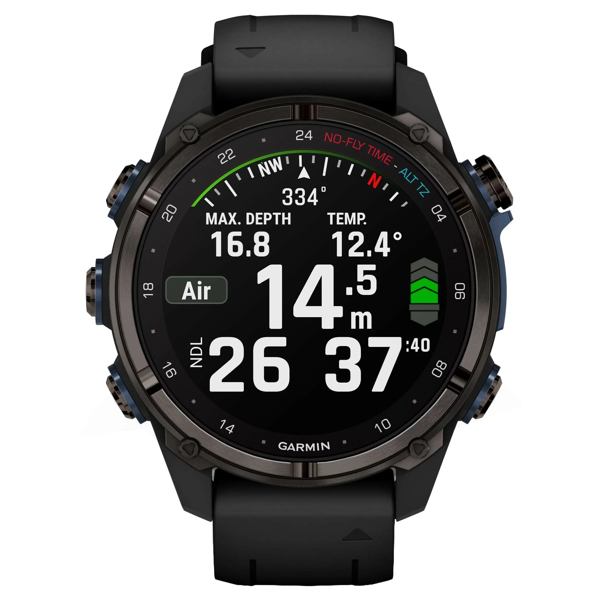 Дайвинг-компьютер Garmin Descent Mk3i, 43 мм (Carbon Gray DLC Titanium / титановый корпус, цвет графит, Black Silicone Band / чёрный силиконовый ремешок)