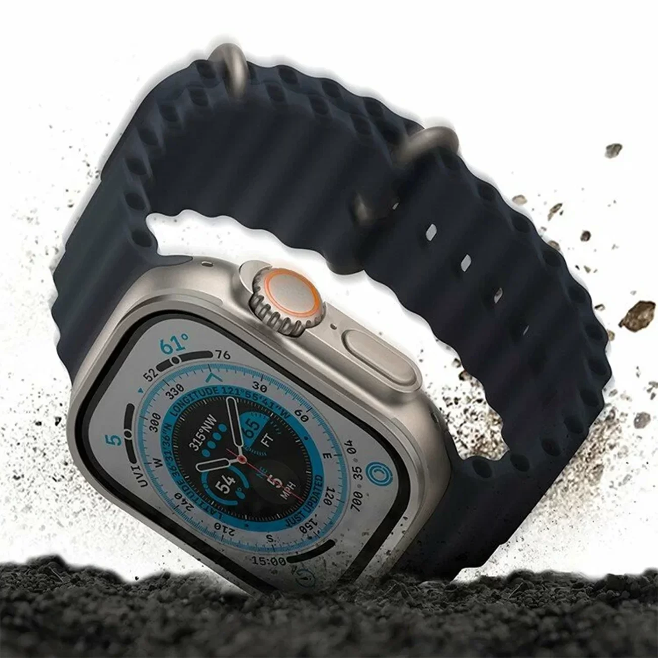 Защитное стекло Uniq OPTIX DUO PRO Anti-reflective + рамка Stainless Steel для Apple Watch Ultra 49 mm