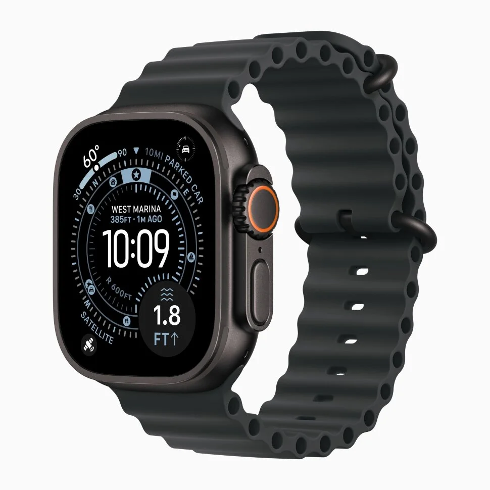Смарт-часы Apple Watch Ultra 3, 49 мм, ремешок Ocean Band, Чёрный титан / Black Titanium