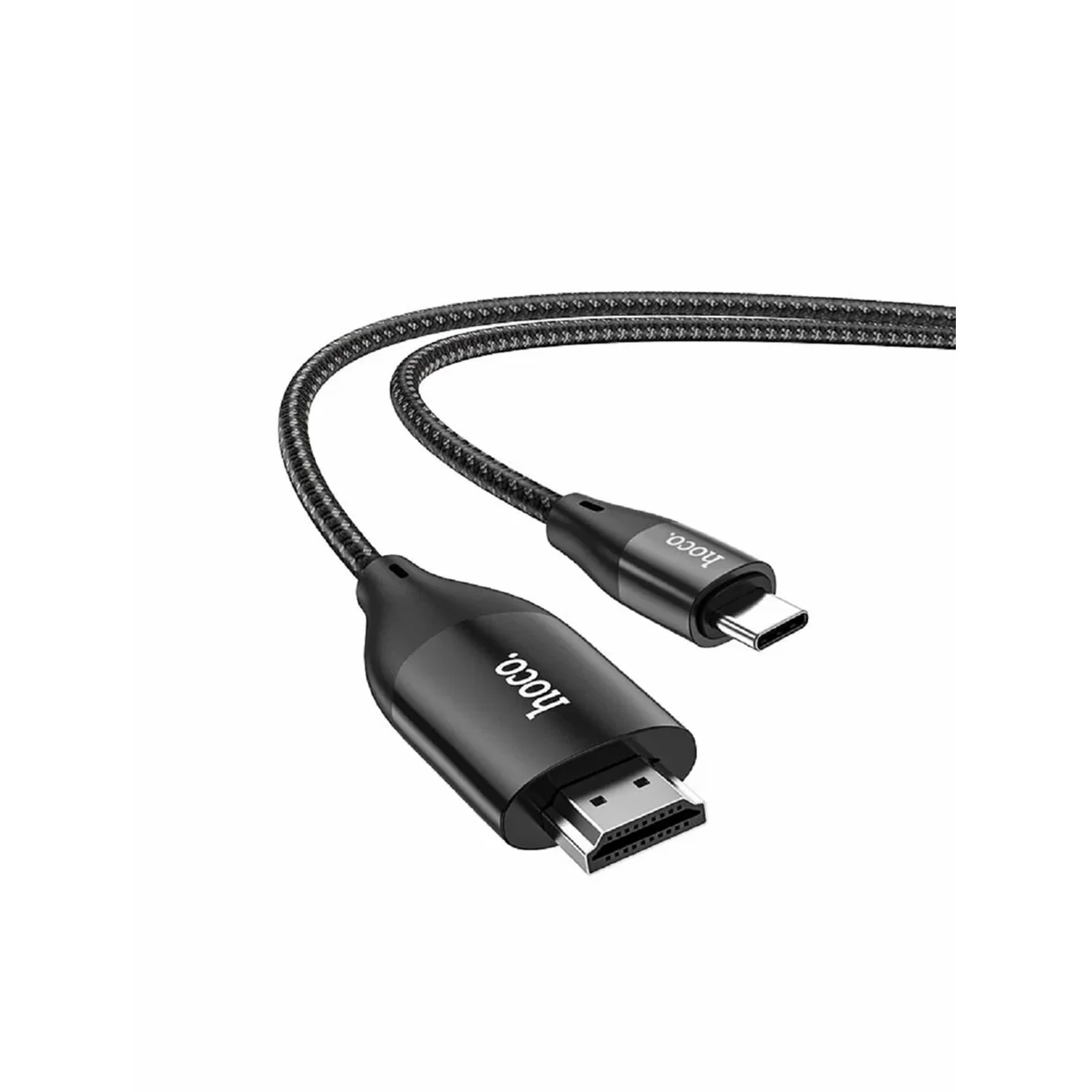 Кабель HDMI Hoco UA16, Type-C — HDMI, 2 м, серый металлик, 4K HD