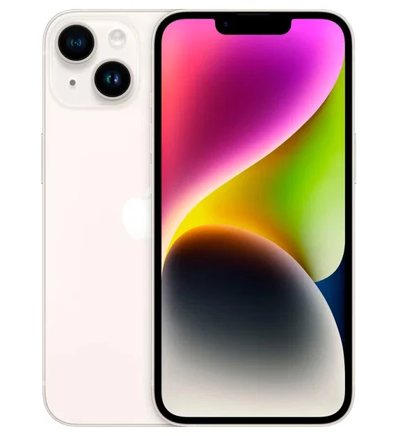 Смартфон Apple iPhone 14, Dual: nano SIM + eSIM, 128 ГБ, Сияющая звезда