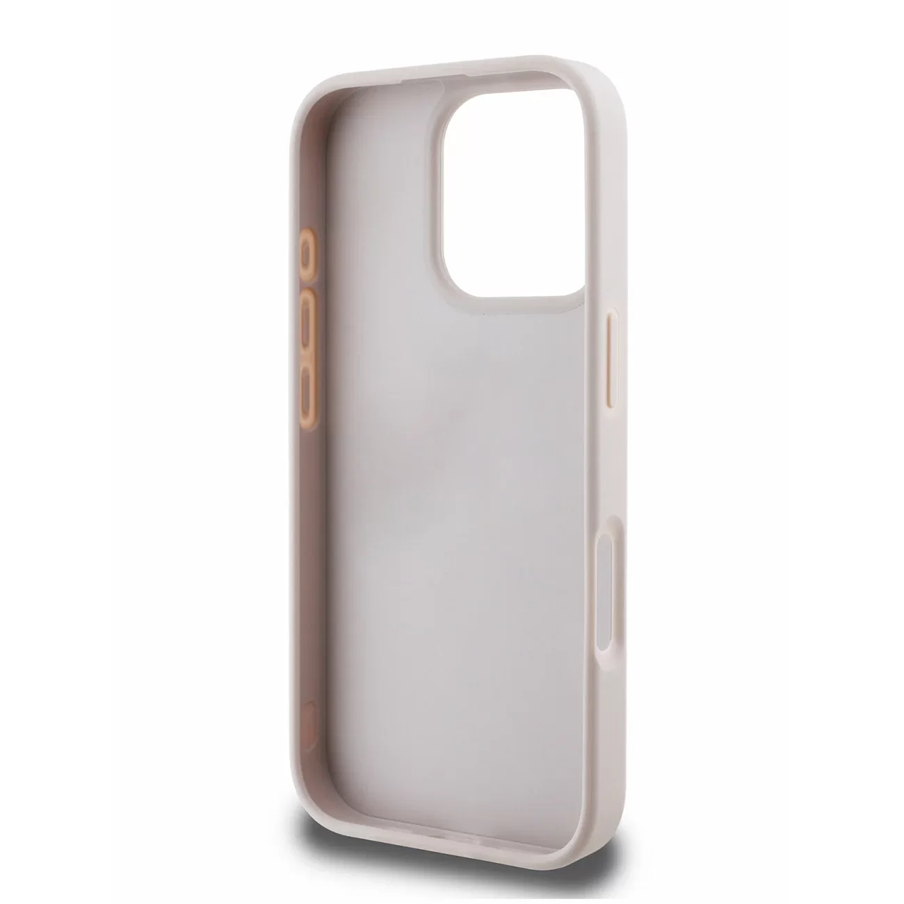 Чехол Guess PU 4G Bottom Stripe Metal Logo Hard Pink для iPhone 16