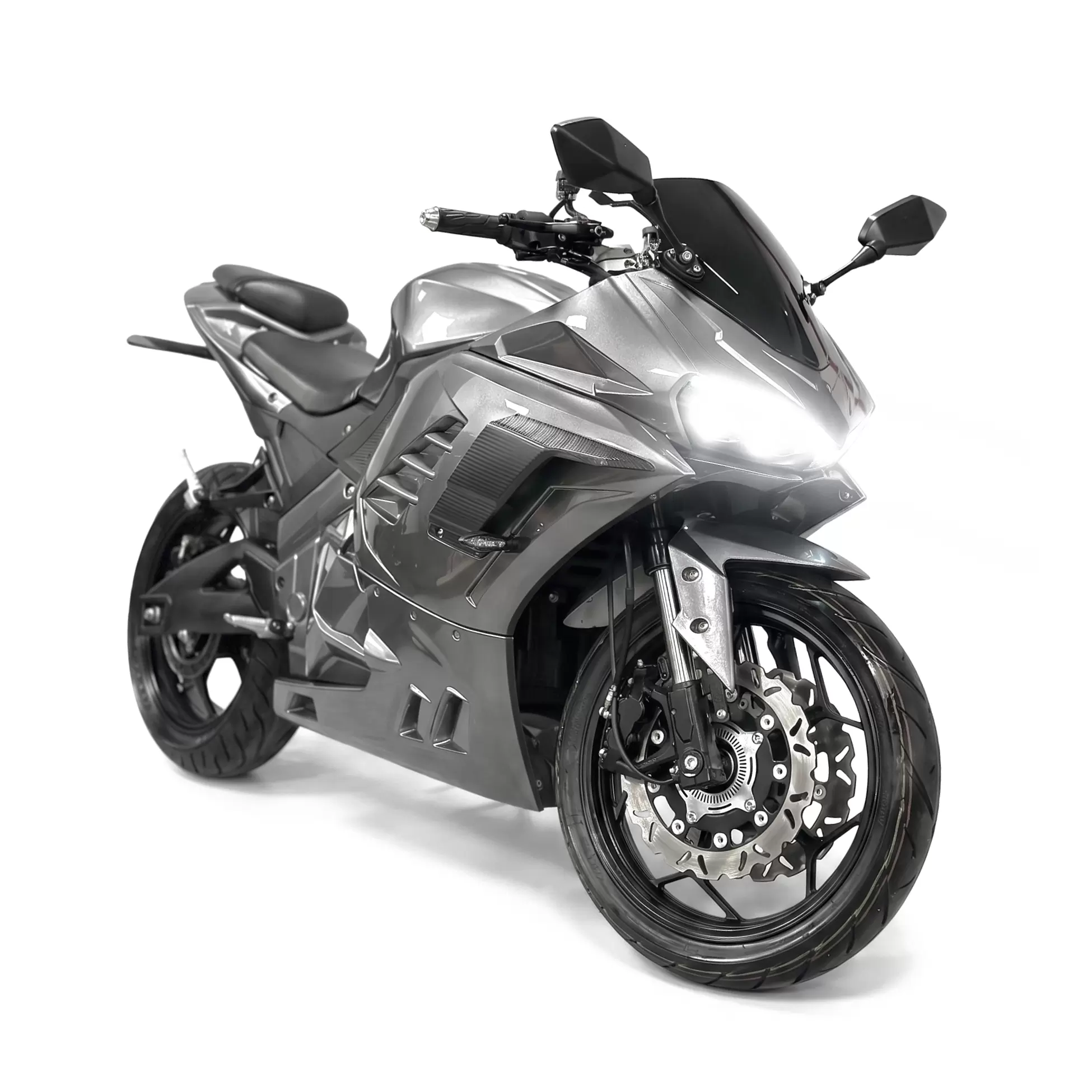 Электромотоцикл Ducati Panigale 2026, Серебристый, 8 кВт, аккумулятор 120 А·ч
