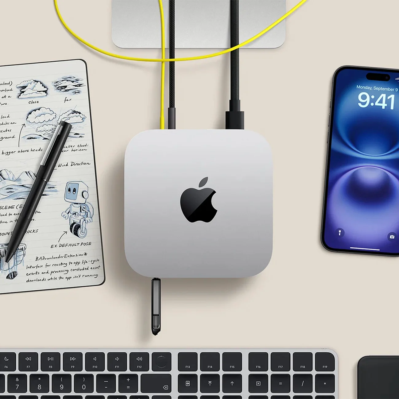 Настольный компьютер Mac Mini 2024, M4 10 CPU/10 GPU, 16/256 ГБ, (MU9D3)