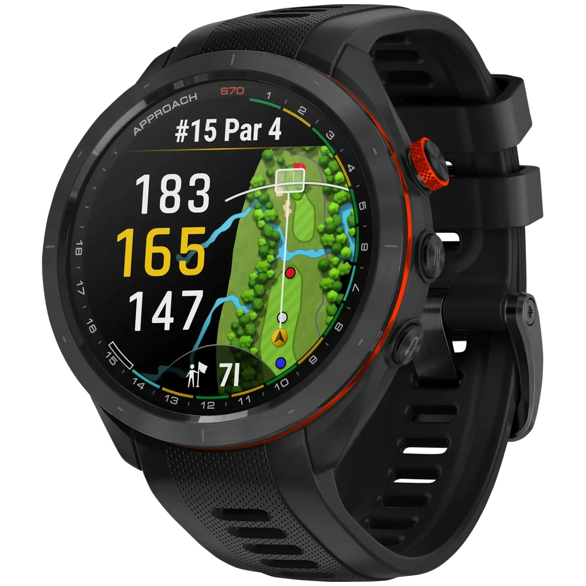 Спортивные часы Garmin Approach S70, 42 мм, Black (Черный)