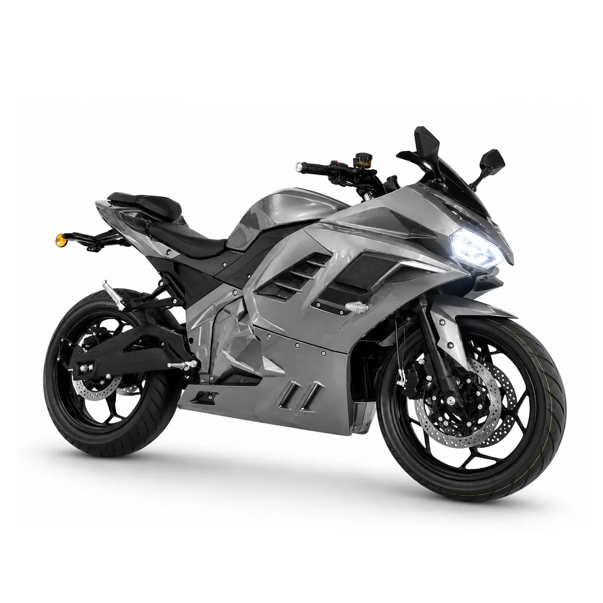 Электромотоцикл Ducati Panigale 2026, Серебристый, 8 кВт, аккумулятор 120 А·ч