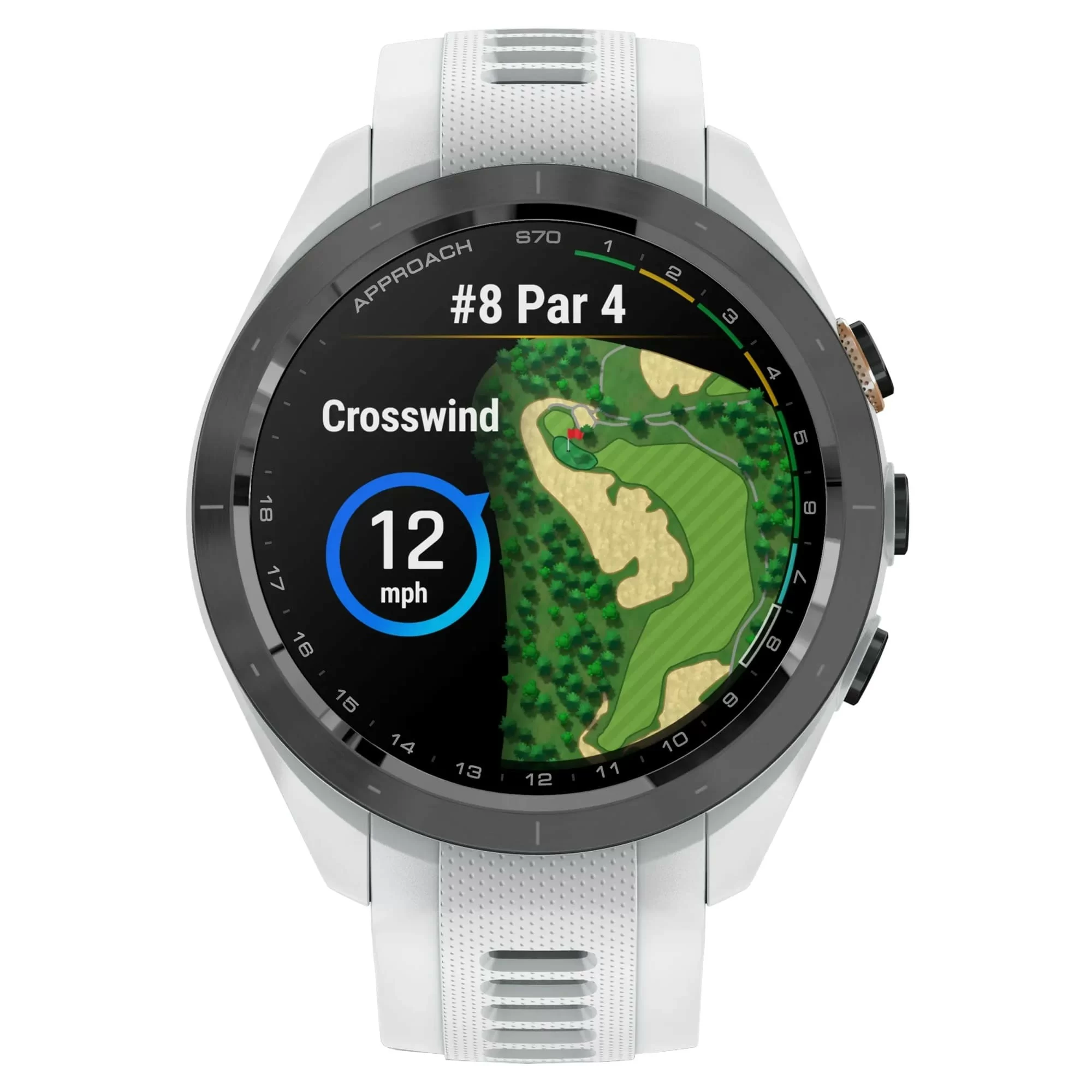 Спортивные часы Garmin Approach S70, 42 мм, White (Белый)