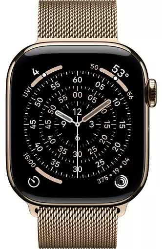 Смарт-часы Apple Watch Series 11, 42 мм, ремешок Titanium Milanese Loop, Золотой / Gold