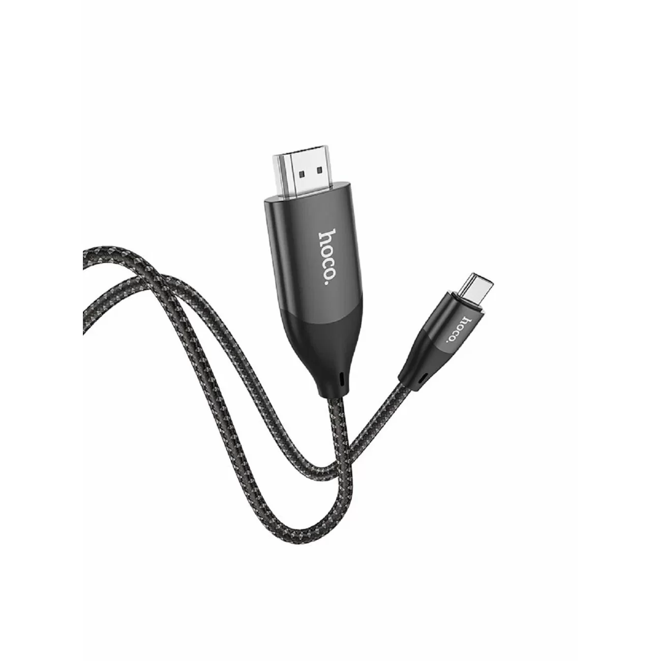 Кабель HDMI Hoco UA16, Type-C — HDMI, 2 м, серый металлик, 4K HD