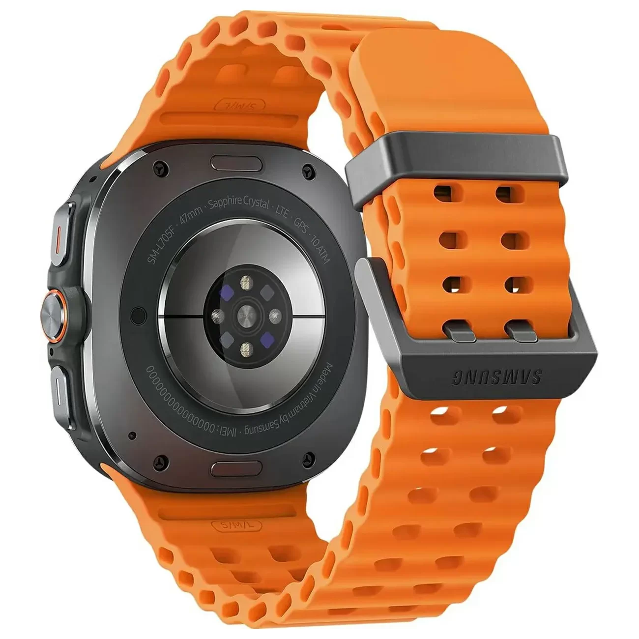 Умные часы Samsung Galaxy Watch Ultra 47 мм Wi-Fi + LTE, Серый титан, Ремешок Оранжевый