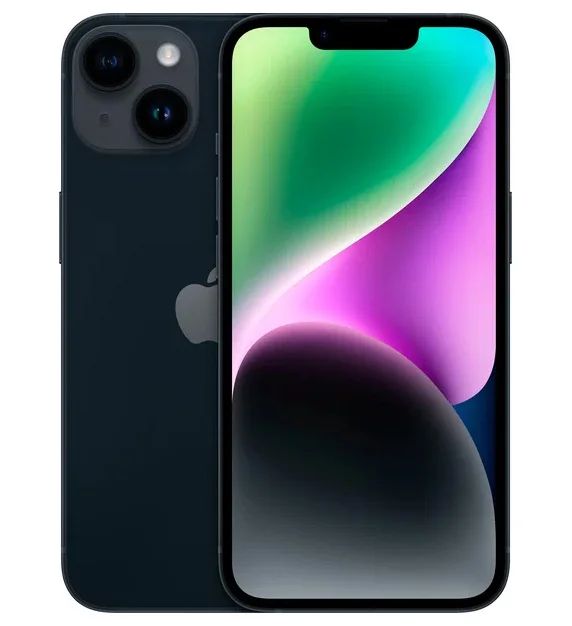 Смартфон Apple iPhone 14, Dual: nano SIM + eSIM, 256 ГБ, Темная ночь