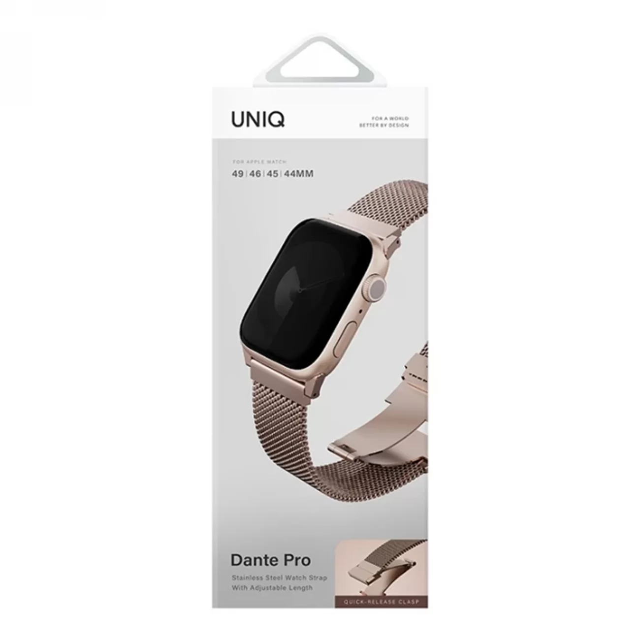 Ремешок Uniq Dante Pro Mesh Steel Metallic Rose для Apple Watch 44/45/46/49 мм Ремешок Uniq Dante Pro Mesh Steel Metallic Rose для Apple Watch 44/45/46/49 мм