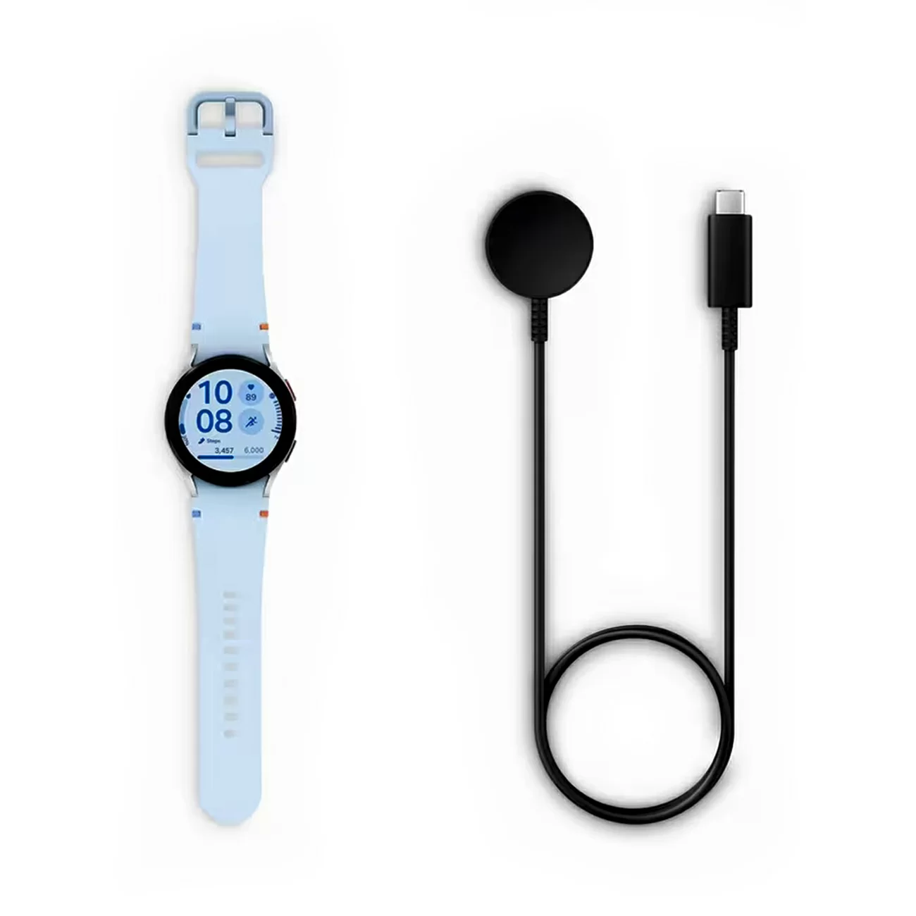 Умные часы Samsung Galaxy Watch FE, Серебристые с синим, 40мм