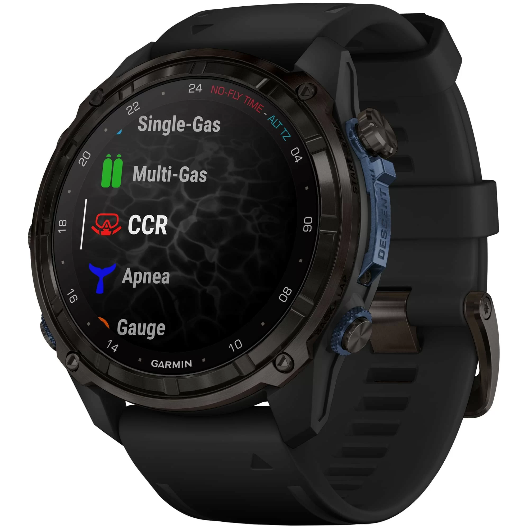Дайвинг-компьютер Garmin Descent Mk3i, 51 мм (Carbon Gray DLC Titanium / титановый корпус, цвет графит, Black Silicone Band / чёрный силиконовый ремешок)