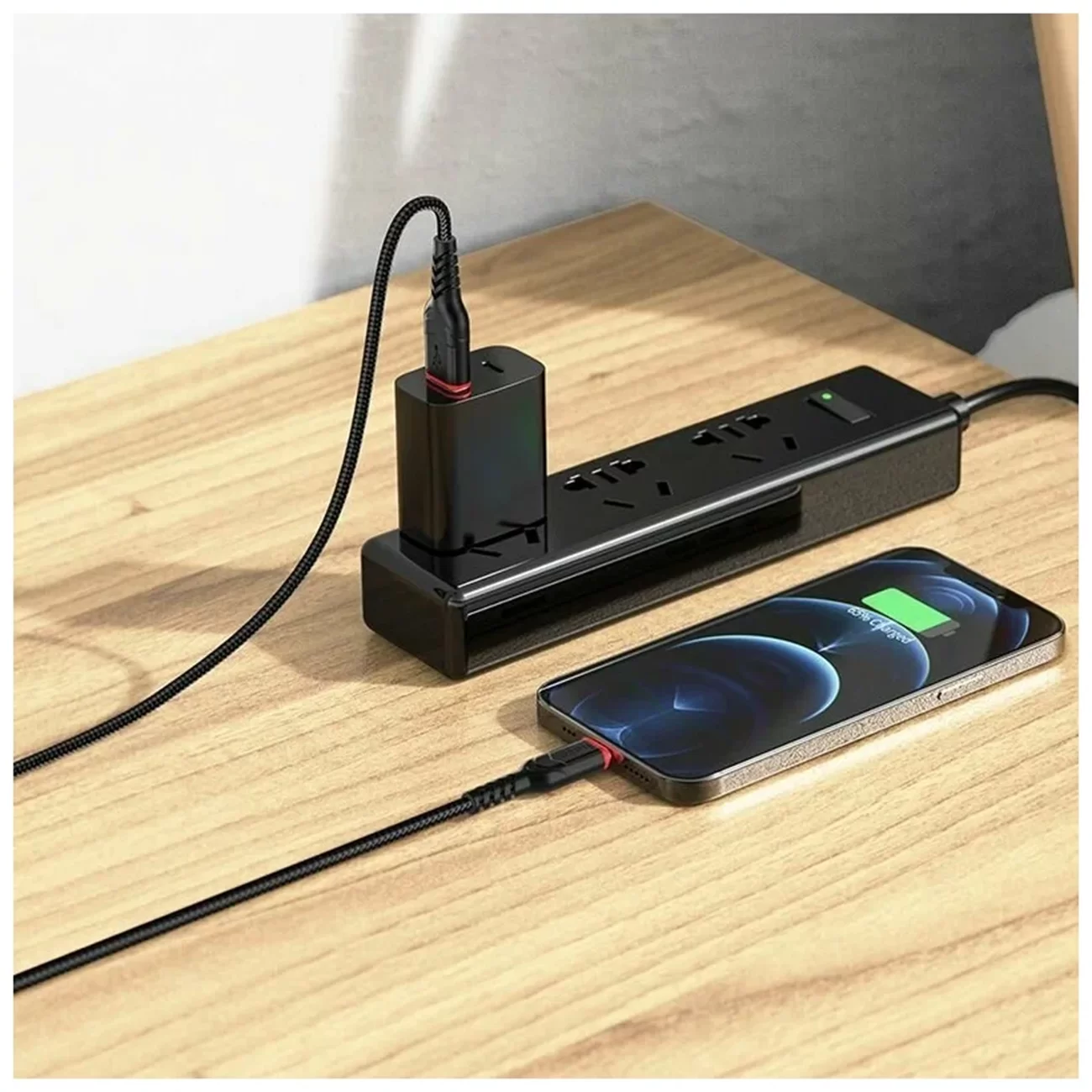 Кабель Hoco X59 Victory, USB-A — Lightning, 1 м, чёрный