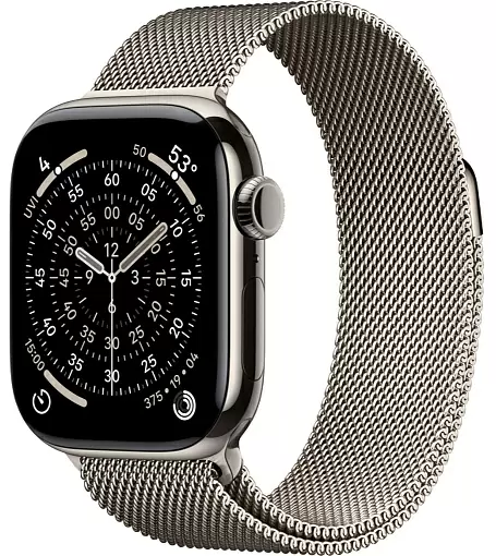 Смарт-часы Apple Watch Series 11, 42 мм, ремешок Titanium Milanese Loop, Натуральный / Natural