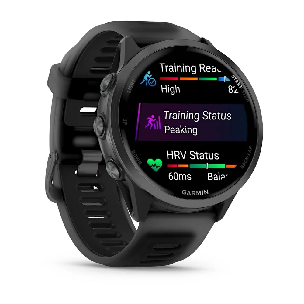 Спортивные часы Garmin Forerunner 570, 42 мм, Slate Gray Aluminum Translucent Black / Black / Translucent Indigo (Черный)