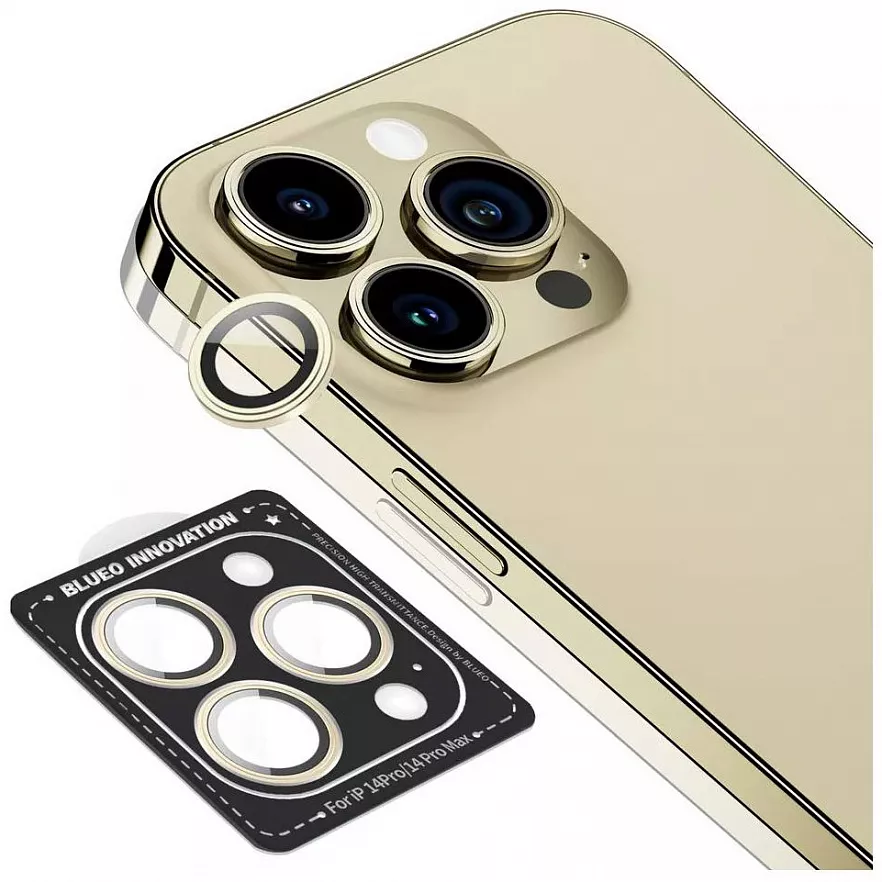 Защитное стекло BlueO Camera Lens Armor Metal для iPhone 14 Pro/14 Pro Max Золотой