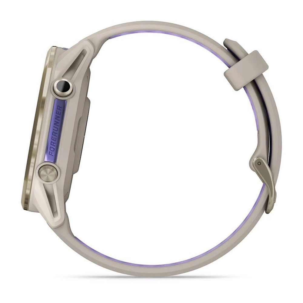 Спортивные часы Garmin Forerunner 570, 42 мм, Soft Gold Titanium French Gray / Translucent Indigo (Бежевый с фиолетовым)