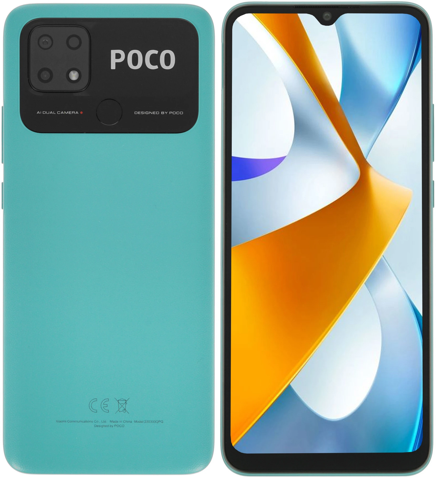 Смартфон POCO C40, Dual nano SIM, 64 ГБ, Бирюзовый