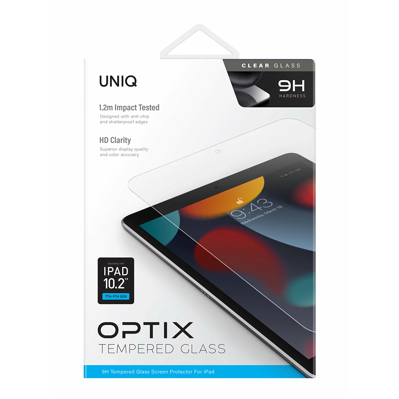 Стекло защитное Uniq для iPad 10.2 (2019/2021) OPTIX Clear
