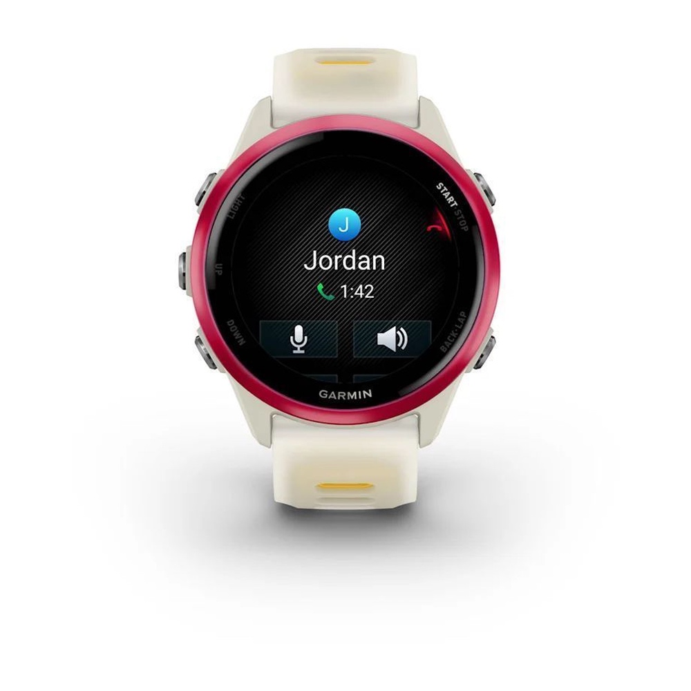 Спортивные часы Garmin Forerunner 570, 42 мм, Raspberry Aluminum Translucent Bone / Mango (Красный манго)