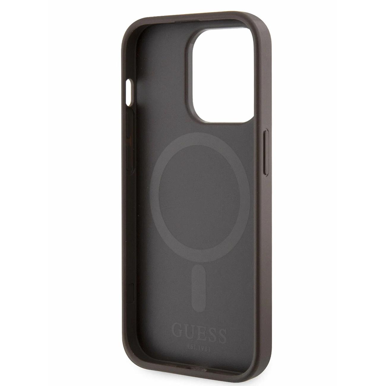 Чехол Guess PU 4G Stripes Hard Brown (MagSafe) для iPhone 15 Pro Max