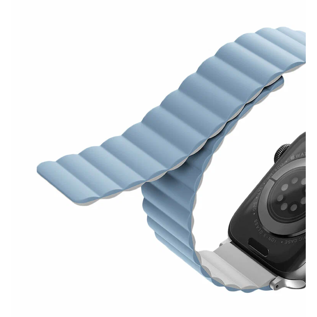 Ремешок Uniq Revix Reversible Magnetic White/Arctic Blue для Apple Watch 38/40/41 мм