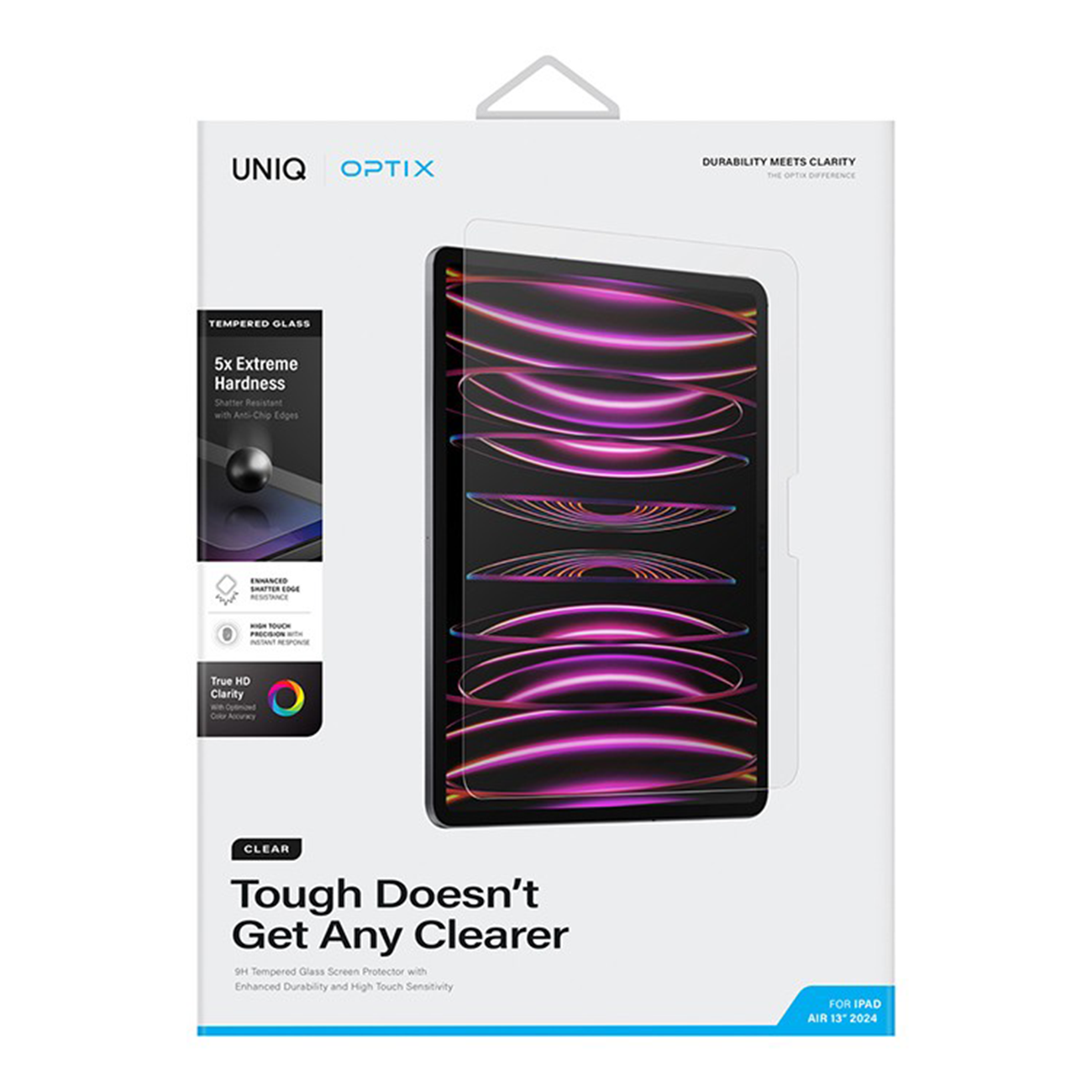Стекло защитное Uniq для iPad Air 13 (2024) OPTIX Clear (+installer)