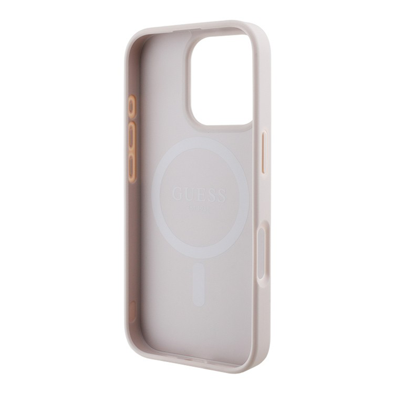 Чехол Guess PU 4G Stripes Hard Pink (MagSafe) для iPhone 16 Pro Max