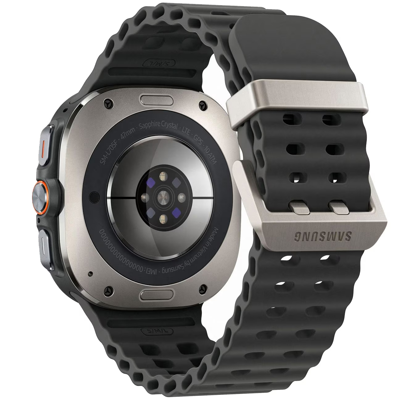 Умные часы Samsung Galaxy Watch Ultra 47 мм Wi-Fi + LTE, Серебристый титан, Ремешок черный
