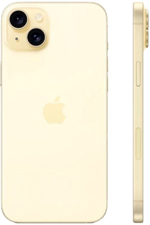 - Смартфон Apple iPhone 15 Plus, Dual nano SIM, 512 ГБ, желтый