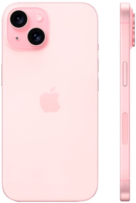 Смартфон Apple iPhone 15, Dual nano SIM, 128 ГБ, розовый